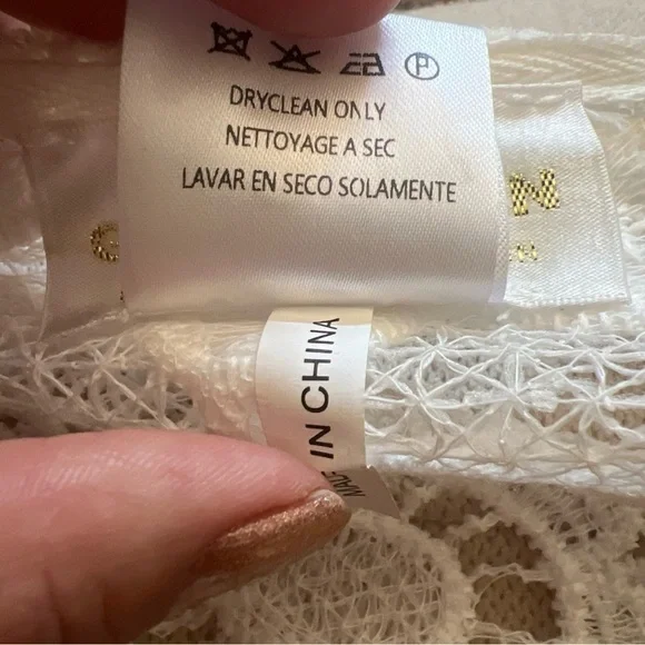 Gipsy Queen Boho Butterfly Sleeve Lacey Tassel Dress/top Ivory Fairy Whimsy L/XL - Picture 4 of 6